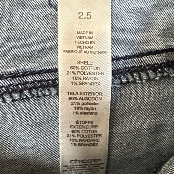 Chico's Dark Blue boot cut jeans - Picture 3 of 7